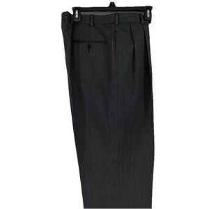 BROOKS BROTHERS pleated cuffed wool dress pants 35 X 32 NWT Dark Gray